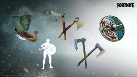 Fortnite Eivor Varinsdottir Back Bling Pickaxe Glider et Emote