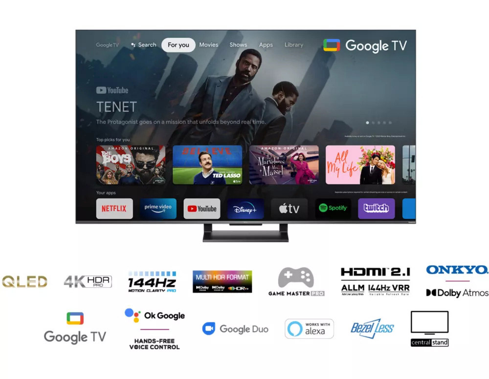 Tcl 55C735 2022 caractéristiques